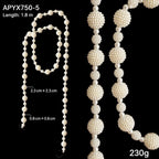1.8M Acrylic Bead Garland – Crystal & Pearl Christmas Strand Christmas Bead Garland Richie's Style 5