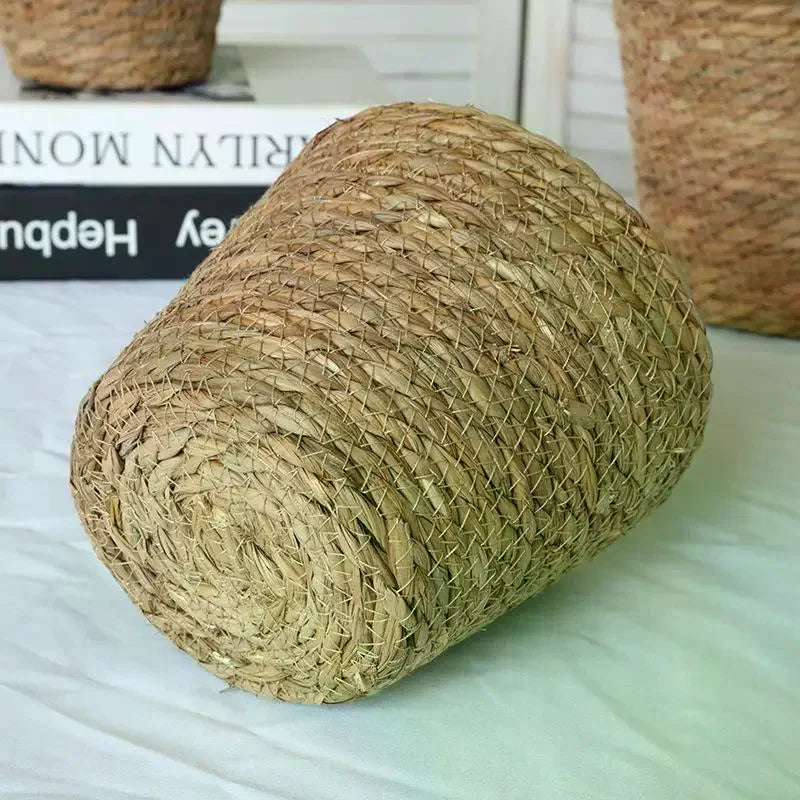 Handwoven Straw Flower Pot Basket – Eco Planter for Home & Garden Wicker Planter Basket Richie's