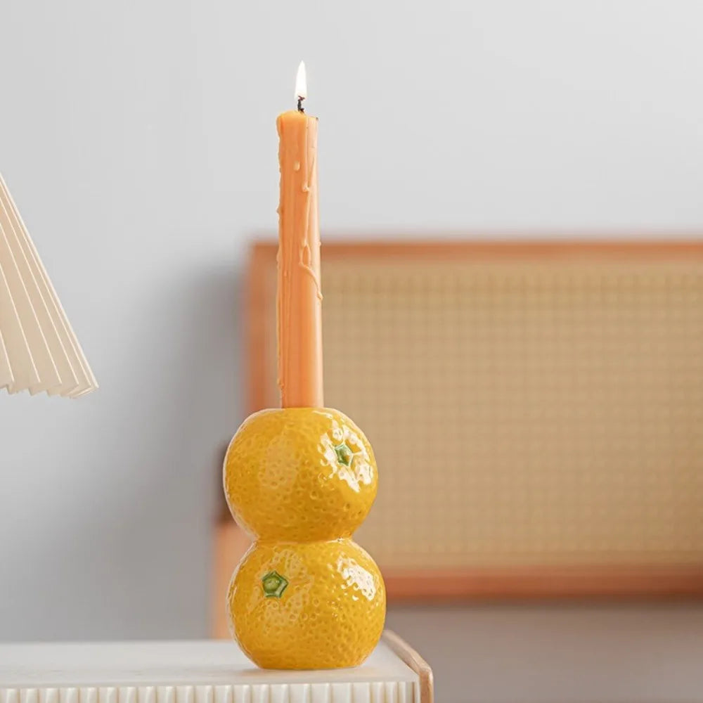 Ceramic Fruit Candle Holder Vase – Strawberry Lemon Orange Ceramic Candle Holder Richie's