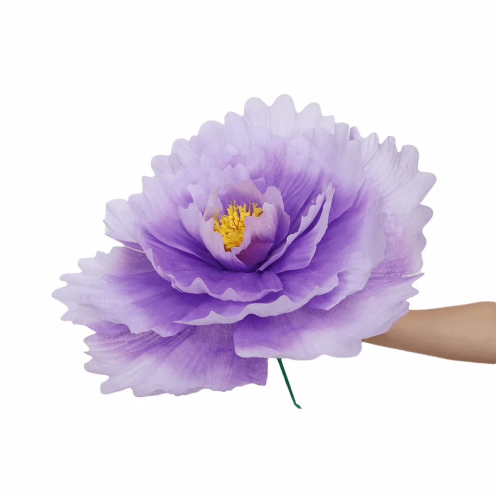 50cm Large Artificial Peony Flower Head – Silk Faux Bloom Decor Artificial Flower Decor Richie's Purple
