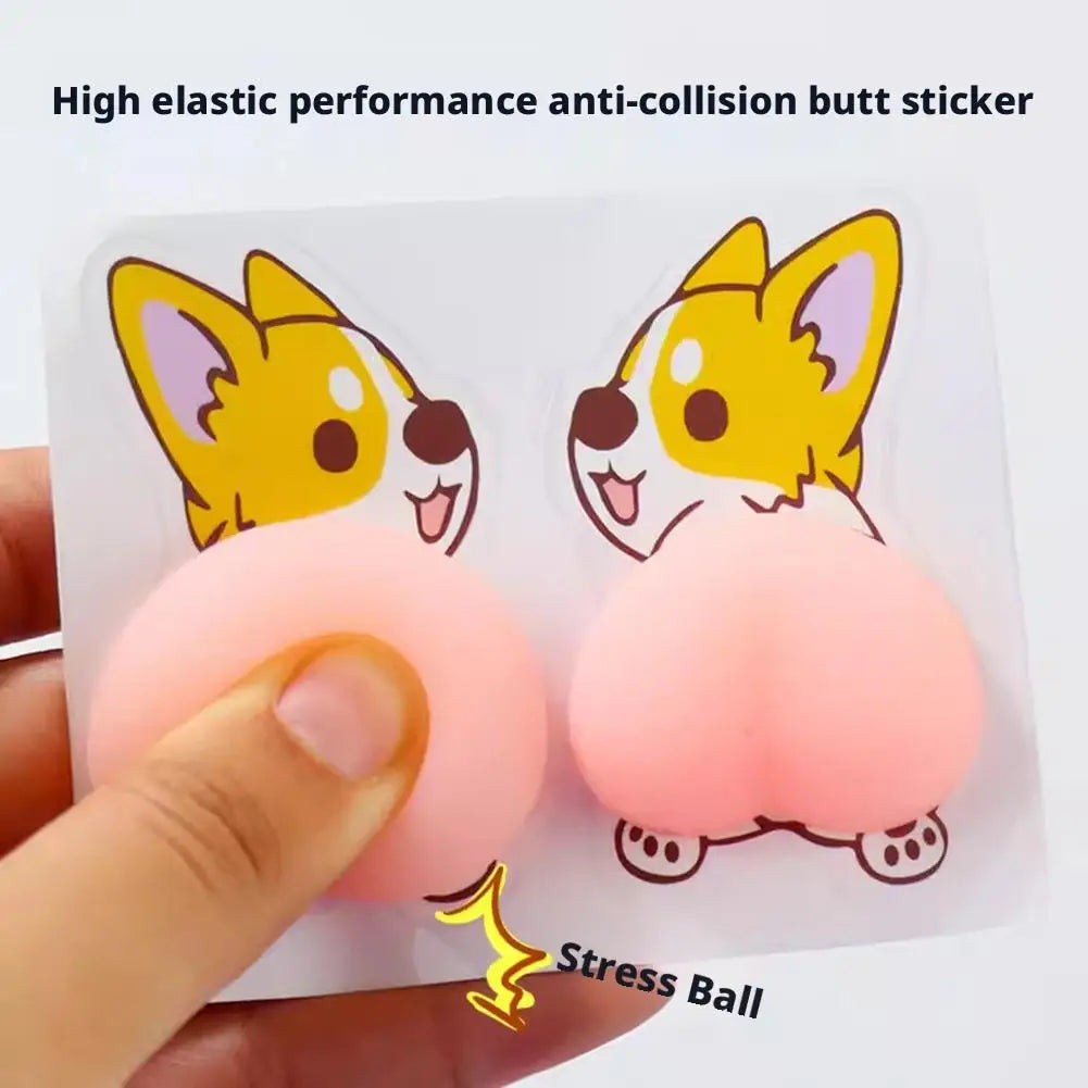 3D Cartoon Pig & Puppy Silicone Stickers – Anti-Collision Decals Decorative Stickers Richie's