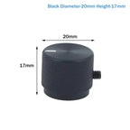 Aluminum Potentiometer Knob 20mm 30mm – Black & Silver Potentiometer Knob Richie's 20x17x6mm Black None
