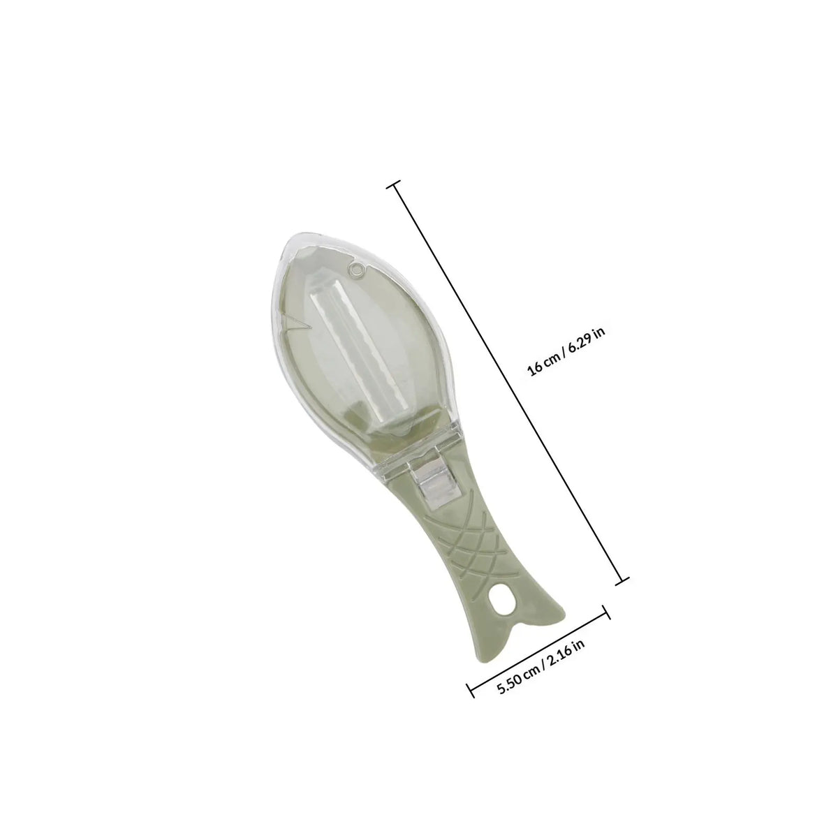 Fish Scale Scraper – Serrated ABS Plastic Descaler Tool Fish Scale Scraper Richie's Green