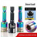 8mm Non-Magnetic Impact Socket CR-Mo Steel 1/4" Hex – 2pc Set Impact Socket Adapter Richie's