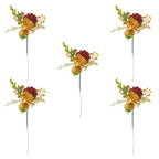 5-Pack Artificial Christmas Flower Branch & Leaf Picks Holiday Floral Picks Richie's