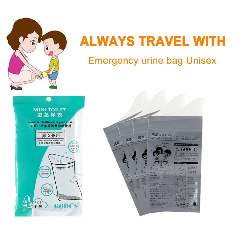 Portable Emergency Urine Bags 600ml Travel Urinal Bags 4–20 Pack Emergency Urinal Bag Richie's