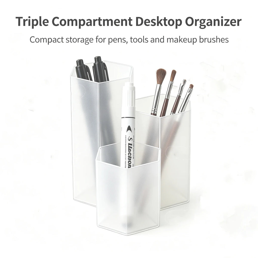 Hexagonal Transparent Pen Holder – Multi-Compartment Organizer Pen & Desk Organizer Richie's