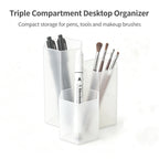 Hexagonal Transparent Pen Holder – Multi-Compartment Organizer Pen & Desk Organizer Richie's
