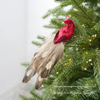 Peacock Clip Christmas Ornament Feather Fabric Hanging Decor Christmas Ornament Richie's