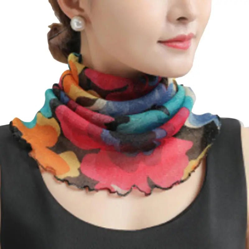 Women's Anti-UV Chiffon Neck Scarf – Multi-Style Sun Cover Women's Sun Scarf Richie's 16