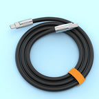 120W USB-C to USB-C Fast Charging Cable with LED Indicator USB-C Charging Cable Richie's Black 2m
