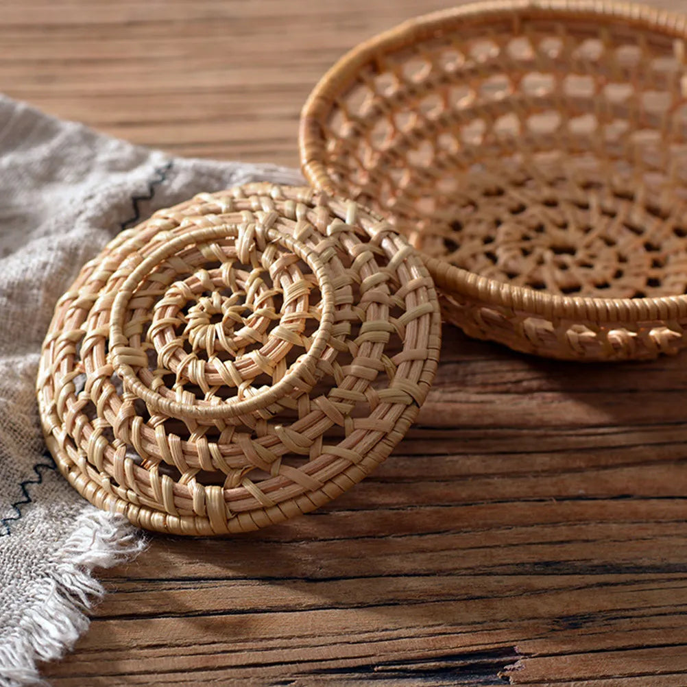 Woven Rattan Storage Basket – Bread, Fruit & Veggie Organizer Woven Storage Basket Richie's