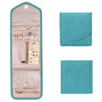 Foldable Travel Jewelry Organizer Bag – Necklaces & Rings Jewelry Travel Organizer Richie's S-14x14.5cm blue