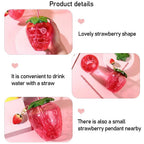 Cartoon Fruit Straw Cup | Strawberry Watermelon Pineapple Bottle Straw Water Bottle Richie's