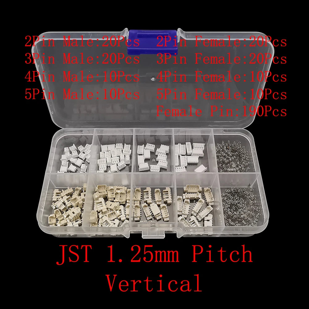 JST Connector Kit – Multi-Pitch Male & Female Housing Terminal Set