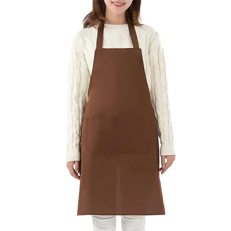Waterproof Apron for Women & Men – Chef, BBQ & Salon Use Kitchen Work Apron Richie's khaki One Size
