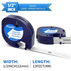 Dymo LetraTag 12mm Compatible Label Tape White – 91201/91200 Label Maker Tape Richie's