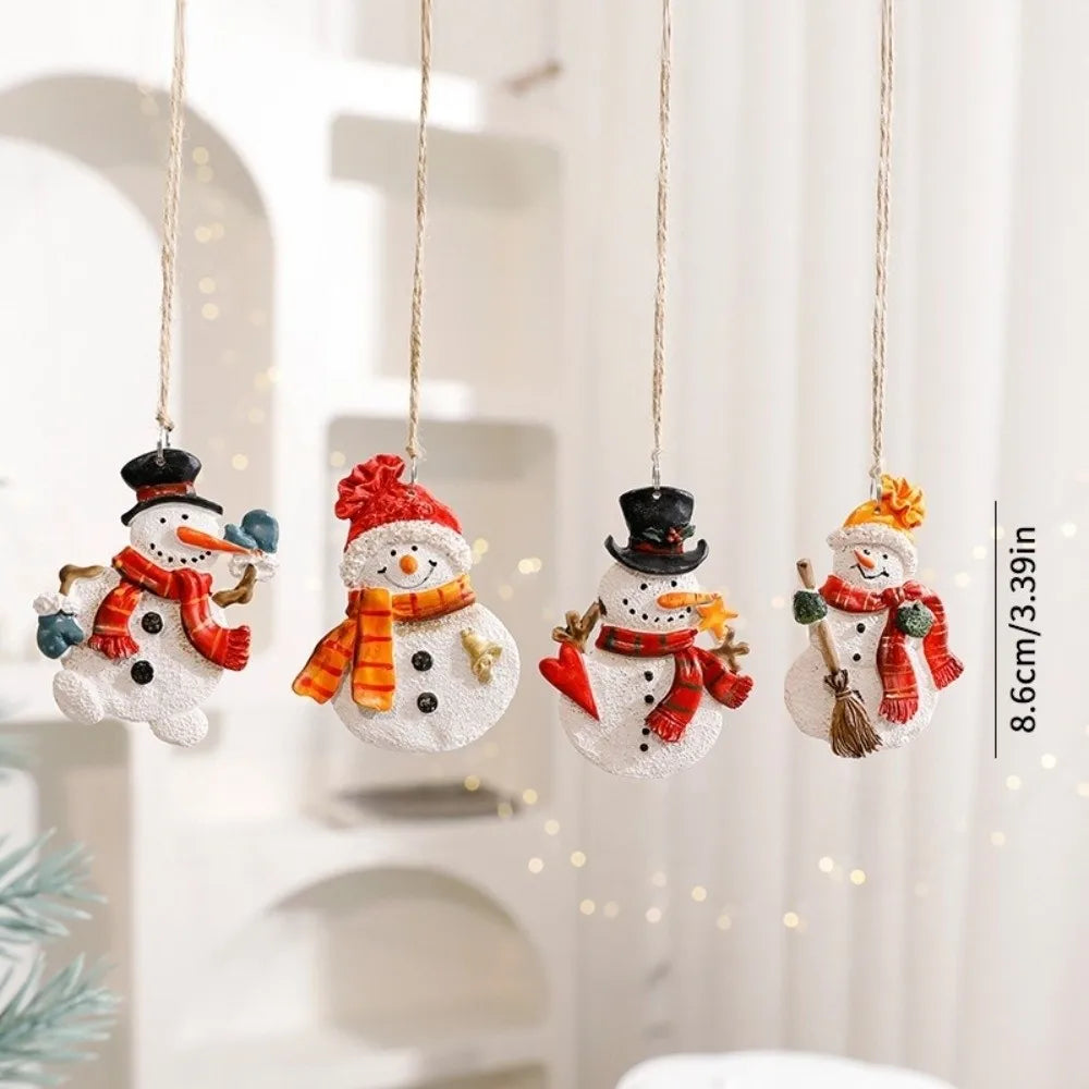 Resin Christmas Tree Ornaments – Santa & Snowman Pendants Christmas Ornaments Richie's 05
