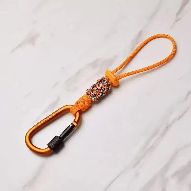 Woven Cord Water Bottle Hanger Clip for Hiking & Camping Bottle Hanger Clip Richie's Orange