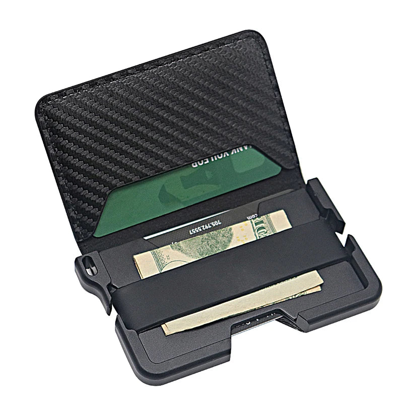 Zeeker Slim RFID Bifold Wallet for Men – Aluminum Money Clip Men's Bifold Wallet Richie's black carbon fiber 1