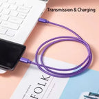 66W USB-C Fast Charging Nylon Braided Cable 1m 2m 3m USB-C Charging Cable Richie's