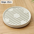 Plant Saucer with Wheels – Rolling Plastic Pot Tray 19/22/25cm Rolling Plant Saucer Richie's beige-25cm