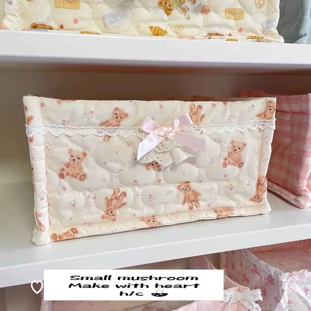 Square Wicker Cotton Storage Basket – Floral Stripe Organizer Storage Basket Richie's 03