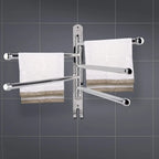 Stainless Steel Swivel Towel Rack – Wall Mounted Double Bar Swivel Towel Rack Richie's