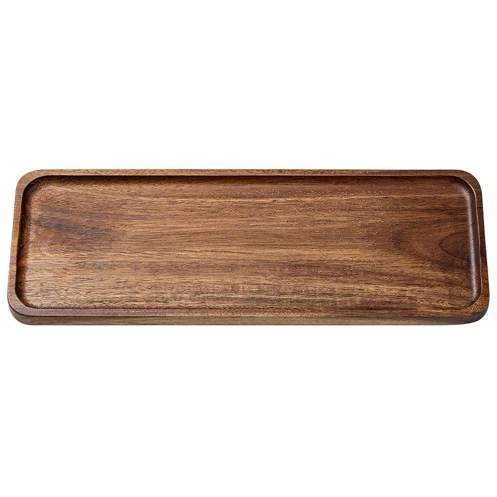 Acacia Wood Tea Tray – Japanese Style Serving Plate Wooden Serving Tray Richie's 1