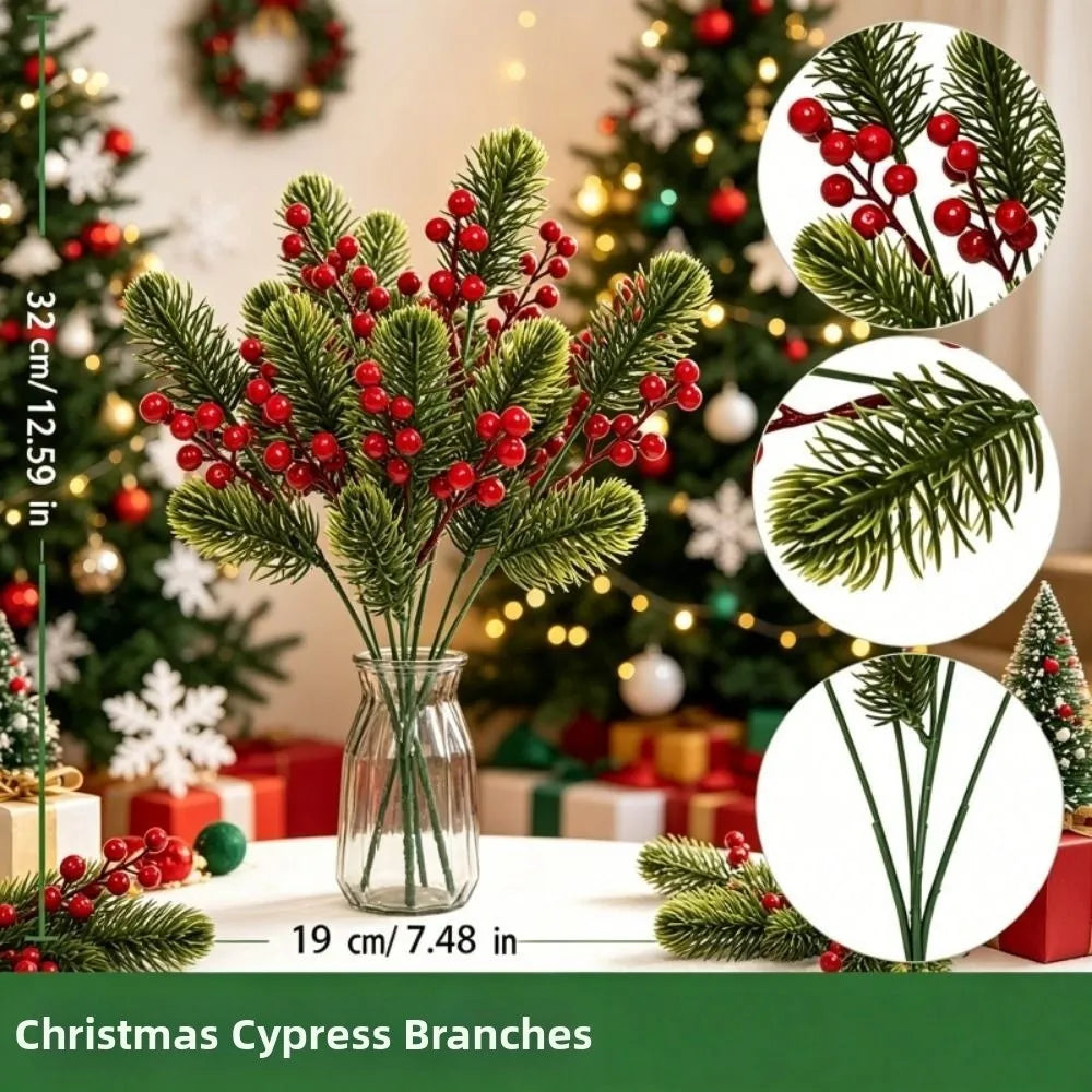 Red Berry Christmas Pine Branch Artificial Wreath Decoration Artificial Christmas Decor Richie's