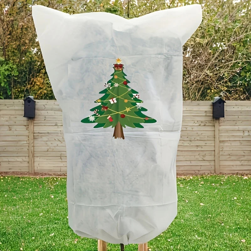Heavy Duty Winter Frost Cloth Plant Cover with Drawstring Frost Plant Cover Richie's Christmas tree 1pc 60x80cm