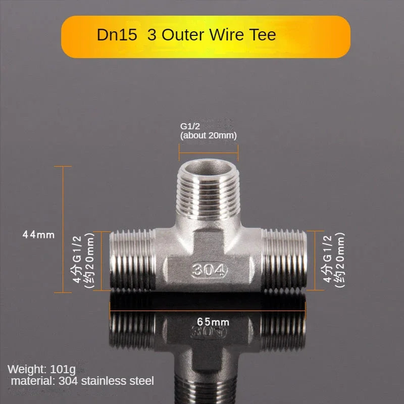 1/2" 304 Stainless Steel Pipe Fittings – Tee, Elbow & Connector Pipe Fitting Richie's Tee-1 1/2"