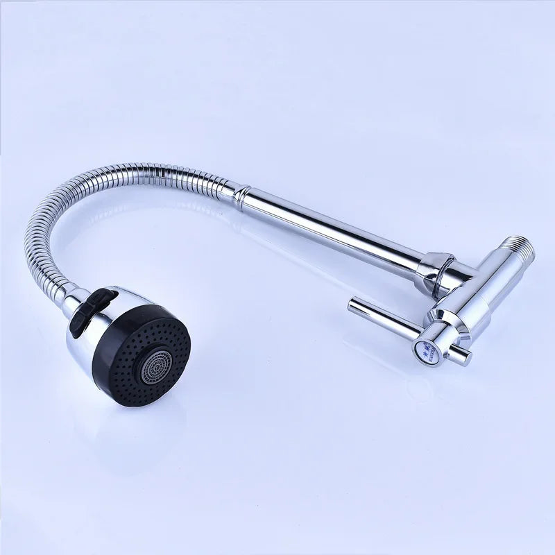 Rotatable Single Cold Kitchen Sink Faucet – Chrome Finish Kitchen Sink Faucet Richie's