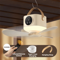 USB Rechargeable Hanging Ceiling Fan – Remote & LED Light Portable Ceiling Fan Richie's Yellow