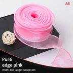 10 Yards Organza Wavy Edge Ribbon 4cm – Bouquet & Gift Wrap Craft Ribbon Richie's A5 10yard