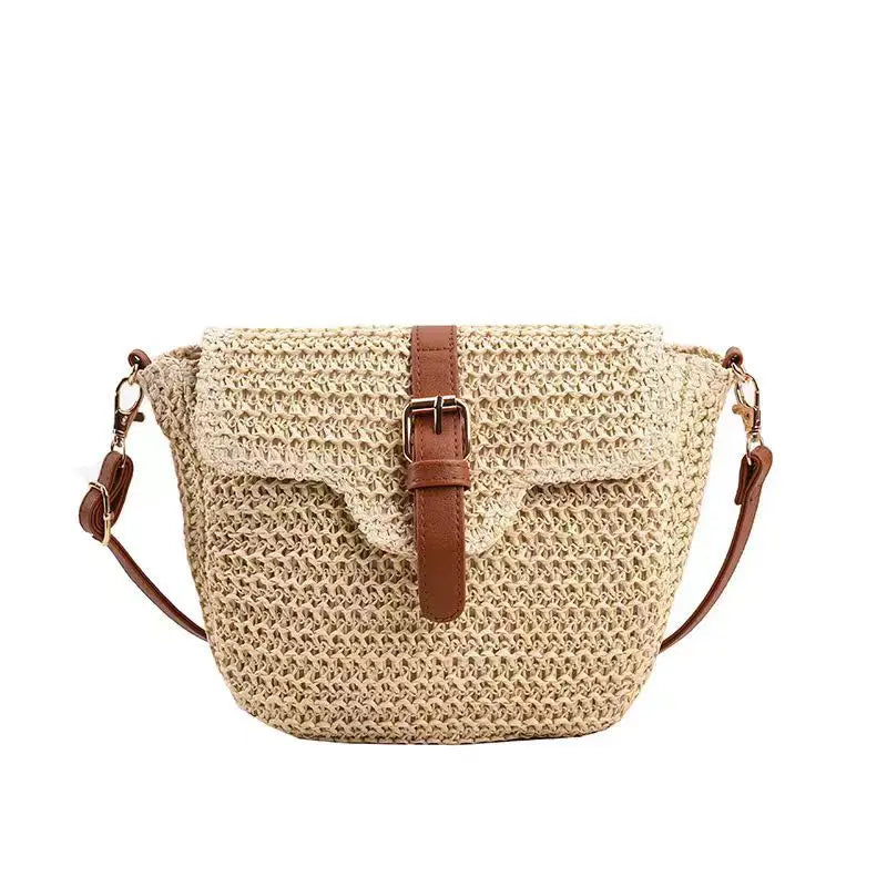 Women's Woven Straw Tote Bag – Bohemian Beach Crossbody Woven Straw Tote Bag Richie's