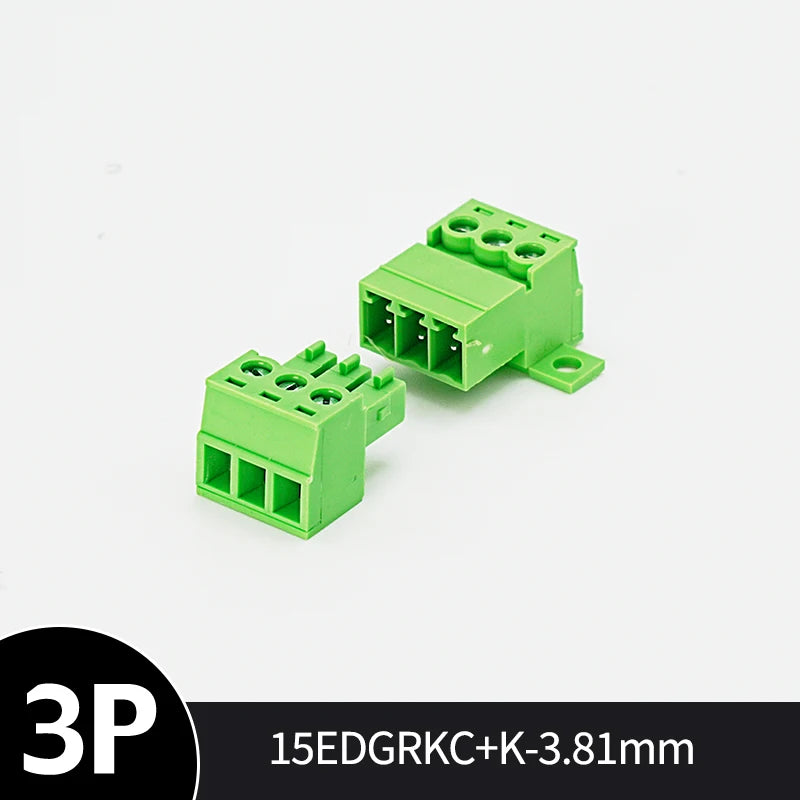 Solderless PCB Screw Terminal Connector Set 15EDGKC 3.81mm PCB Terminal Connector Richie's 3P 3.81mm 1 set