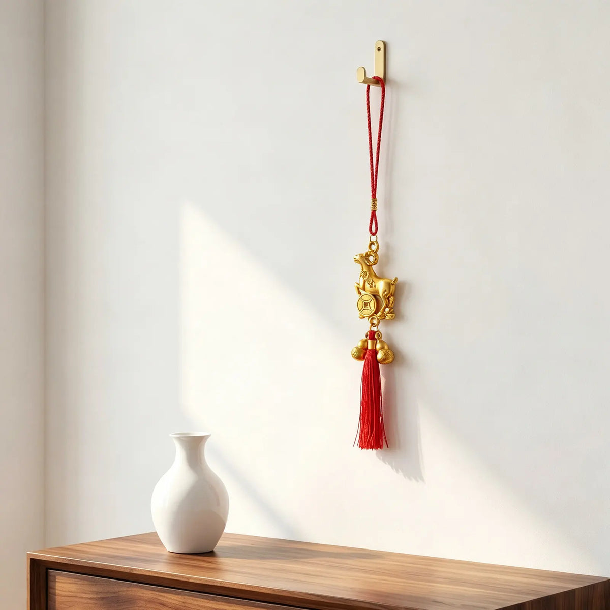 8Pcs Chinese Zodiac Goat Tassel Pendants Feng Shui Charms 2027 Feng Shui Hanging Charm Richie's