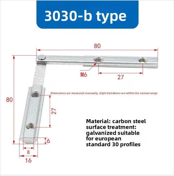 Multi-Angle Aluminum Profile Connector 2020/3030/4040/4545 Aluminum Profile Connector Richie's 3030-Bfund