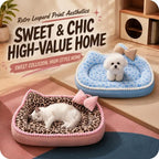 Leopard Print Cat Dog Sofa Bed – Soft Washable Pet Cushion Pet Sofa Bed Richie's