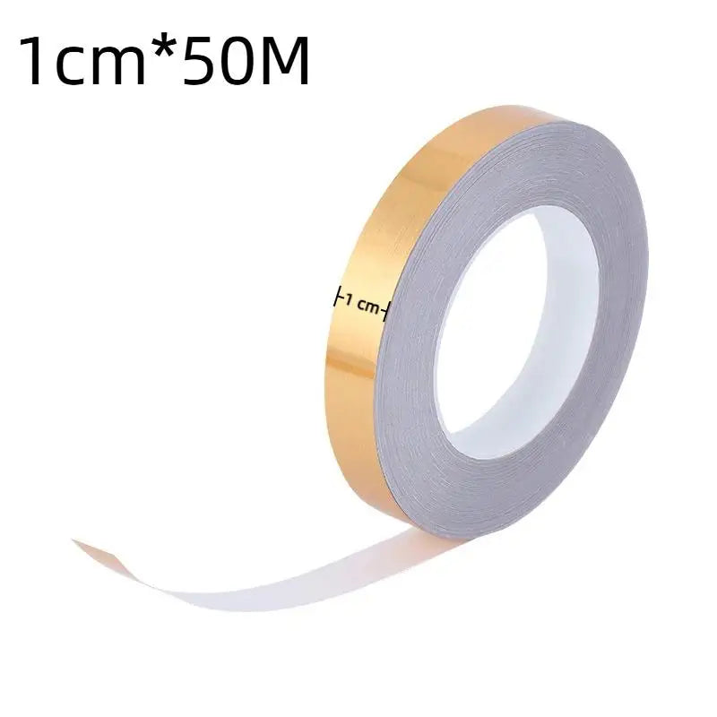 Gold Self-Adhesive Waterproof Sealing Strip – PET Tile Tape Decorative Sealing Tape Richie's 15MM