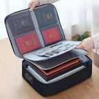 Fireproof Waterproof File Organizer Box with Combination Lock Document Storage Box Richie's black 1pc