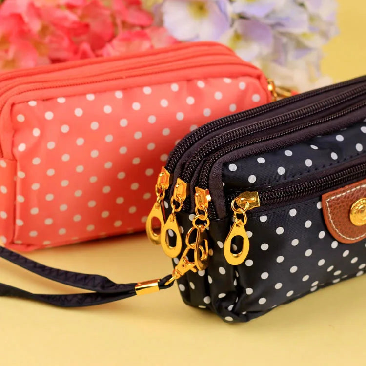 Women's Canvas Clutch Wallet – 4 Zippers & Card Holder Canvas Clutch Wallet Richie's