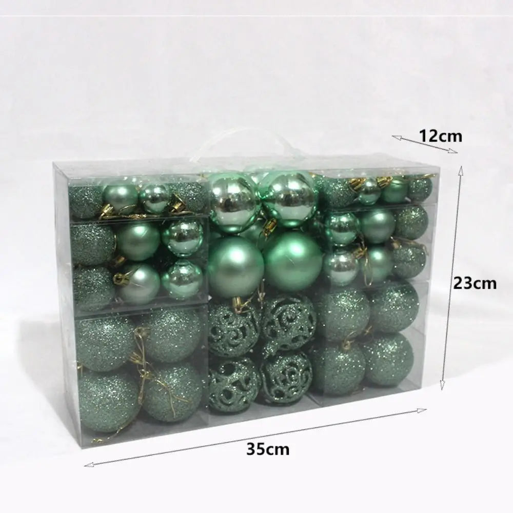 100PCS Christmas Ball Ornaments Set – 8cm, 18 Colors Baubles Christmas Ornament Set Richie's