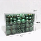 100PCS Christmas Ball Ornaments Set – 8cm, 18 Colors Baubles Christmas Ornament Set Richie's