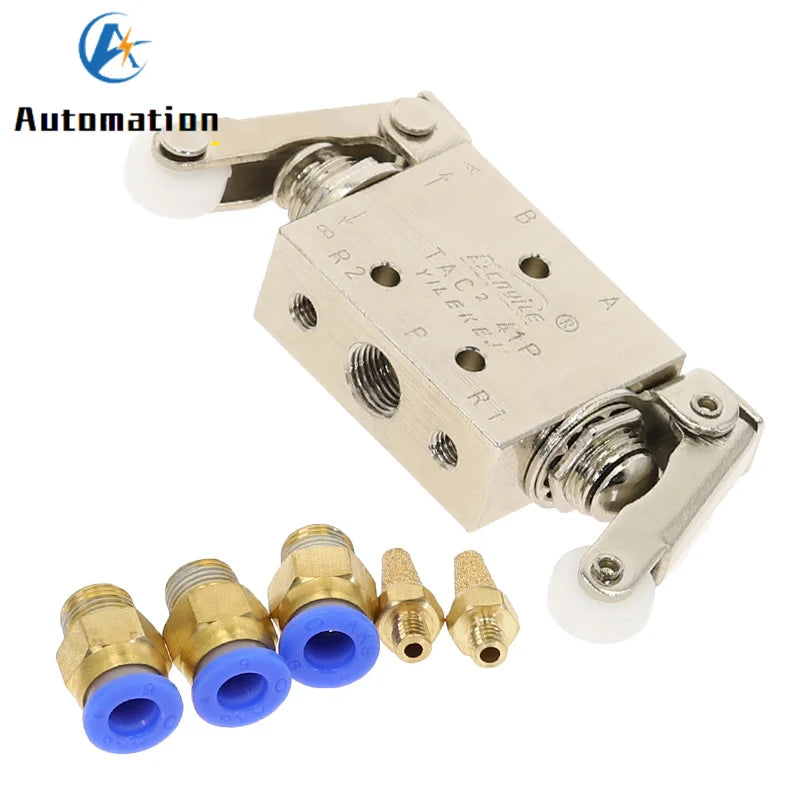 TAC2-41PP+34C 2-Position 5-Way Pneumatic Mechanical Valve 1/8" Pneumatic Valve Richie's