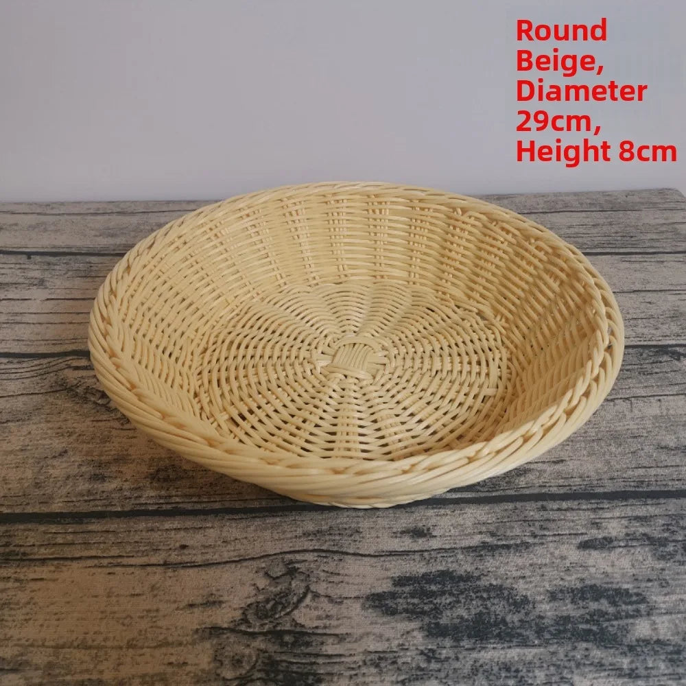 Wicker Woven Serving Basket – Bread, Fruit & Vegetable Tray Woven Serving Basket Richie's 29-8cm