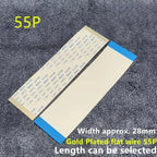 Gold-Plated FFC FPC Flat Flexible Cable 0.5mm Pitch 40P–96P Flat Flexible Cable Richie's 55 Pin 200MM