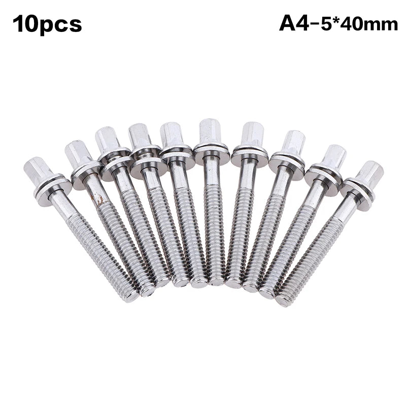 80mm Drum Tension Rods – 10-Piece Stainless Steel Kit Drum Replacement Parts Richie's A5