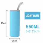 Neoprene Water Bottle Sleeve with Handle – 420/550ml Bottle Sleeve Richie's Light Blue 550ml